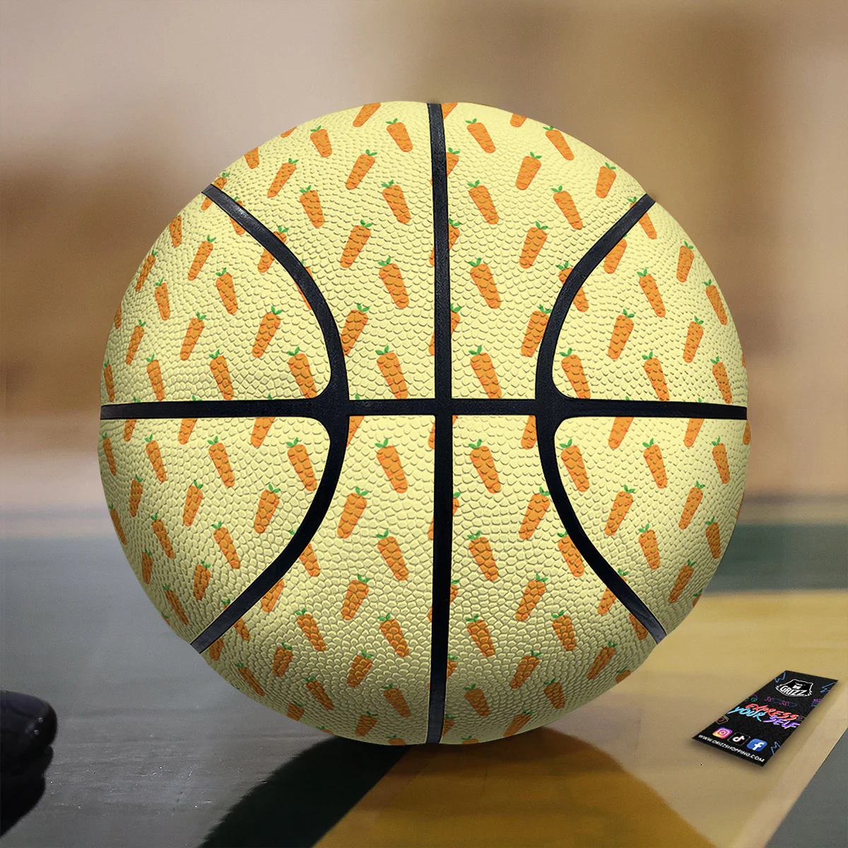 Carrot Cartoon Print Pattern Basketball