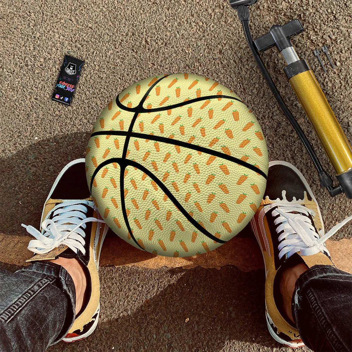 Carrot Cartoon Print Pattern Basketball - Image 3