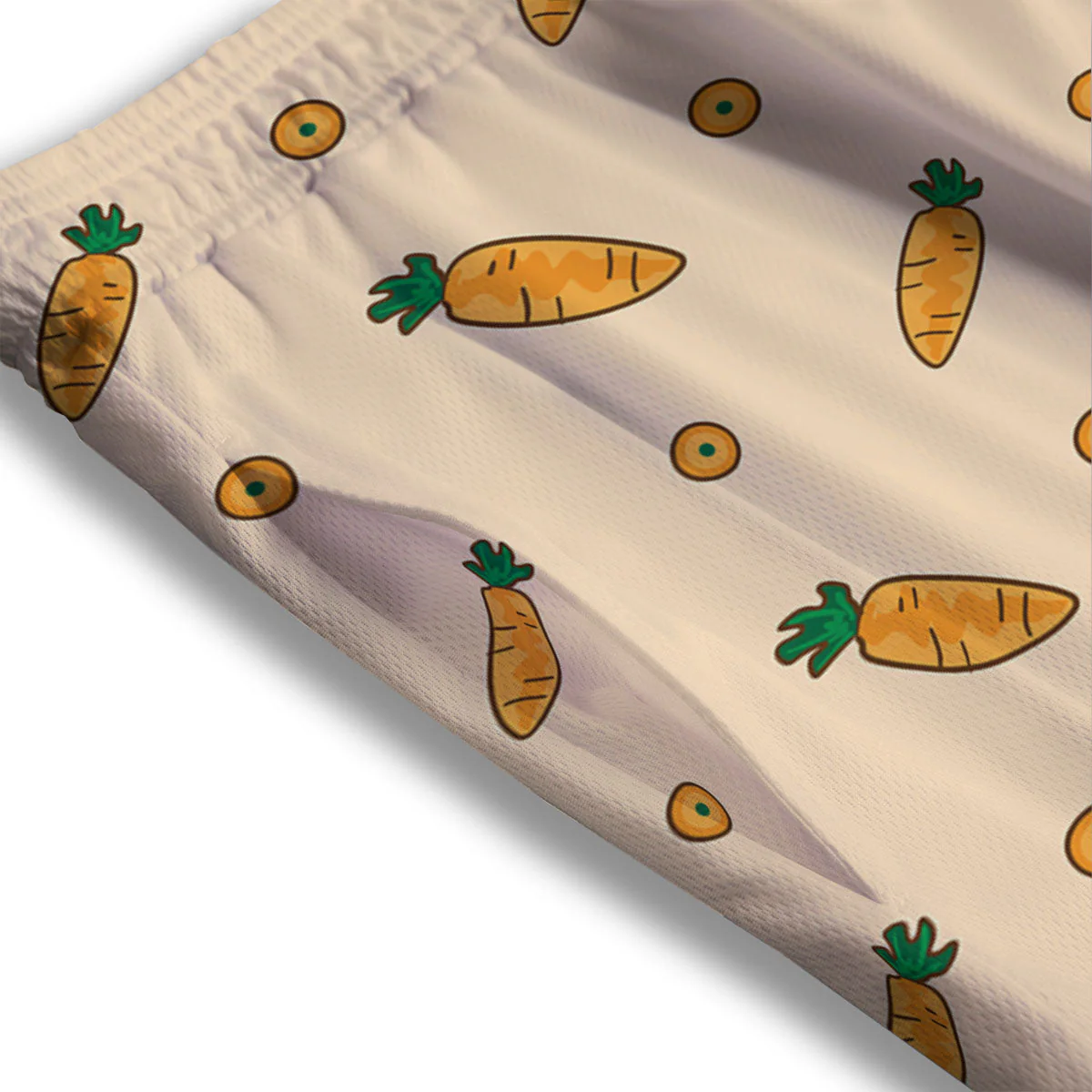 Carrot Little Print Pattern Mesh Shorts - Image 3