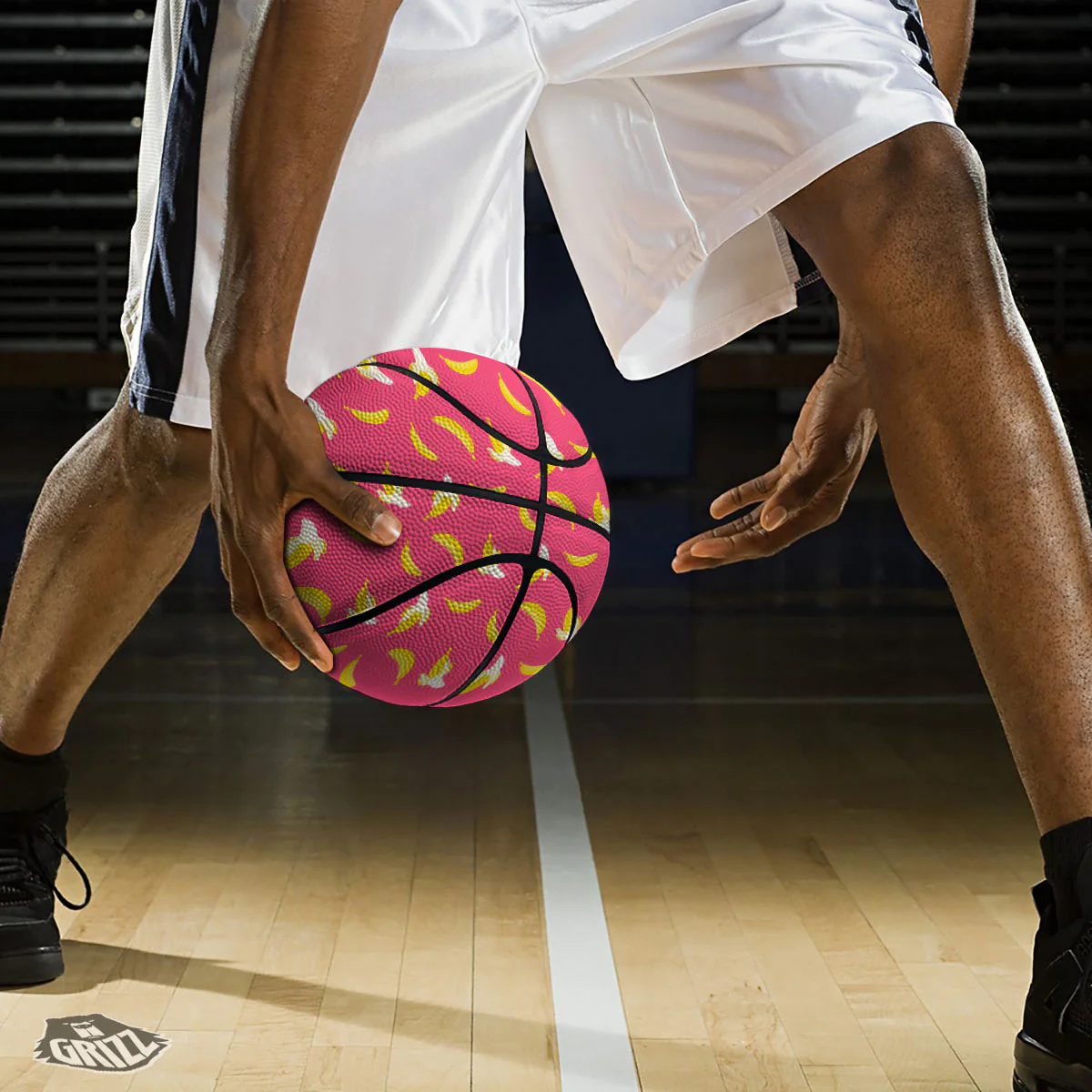 Cartoon Banana Pink Print Pattern Basketball - Image 3