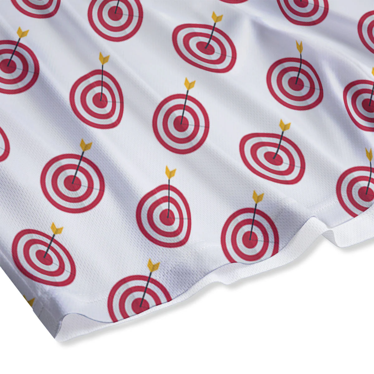 Cartoon Dartboard Print Pattern Mesh Shorts - Image 4