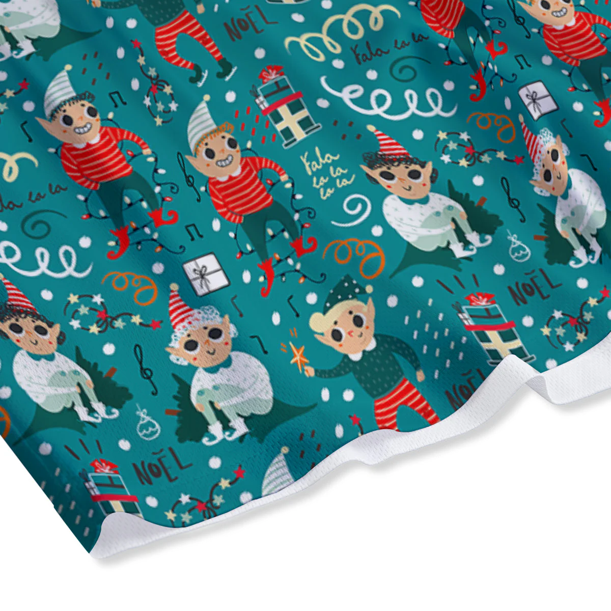 Cartoon Elf Print Pattern Mesh Shorts - Image 4