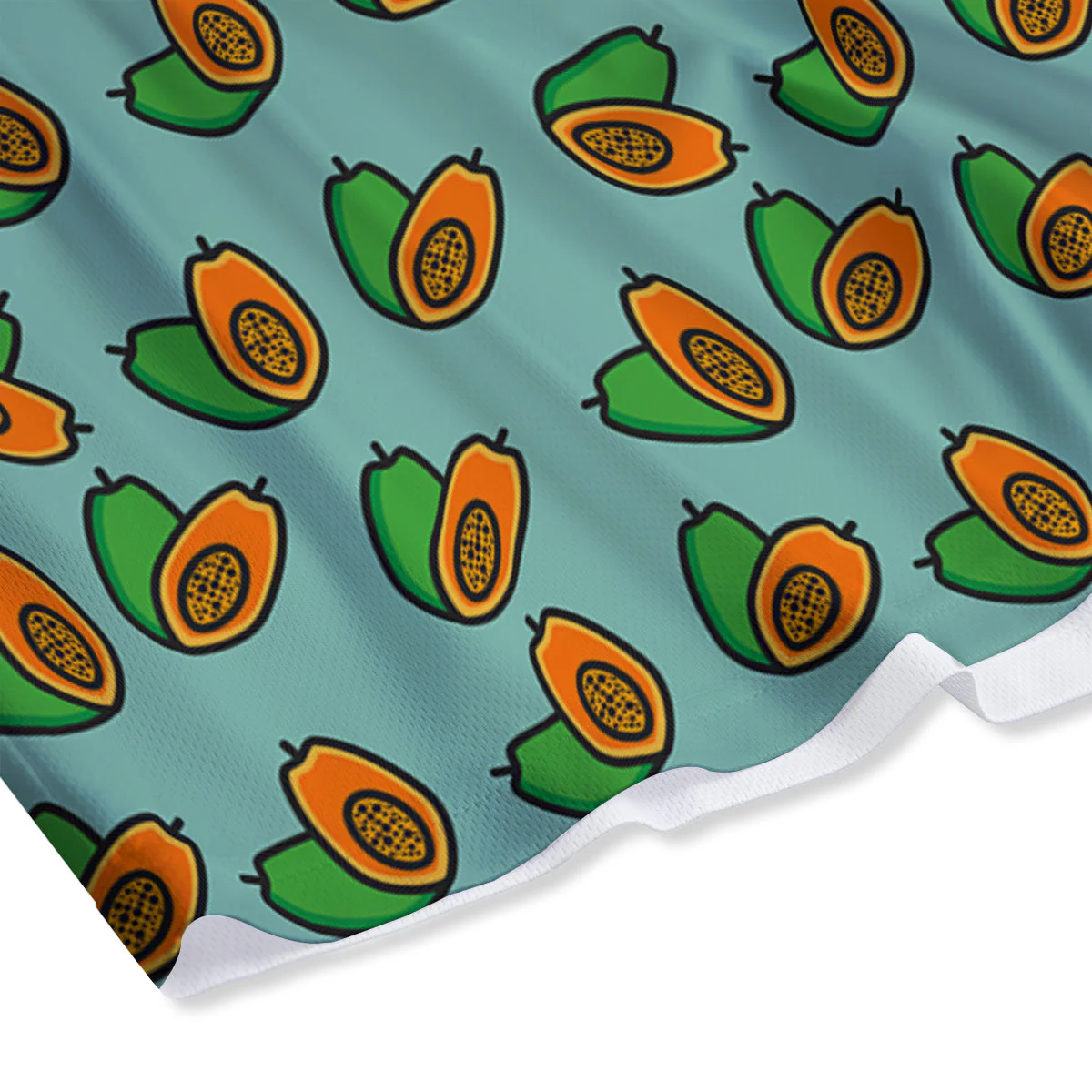 Cartoon Papaya Print Pattern Mesh Shorts - Image 4