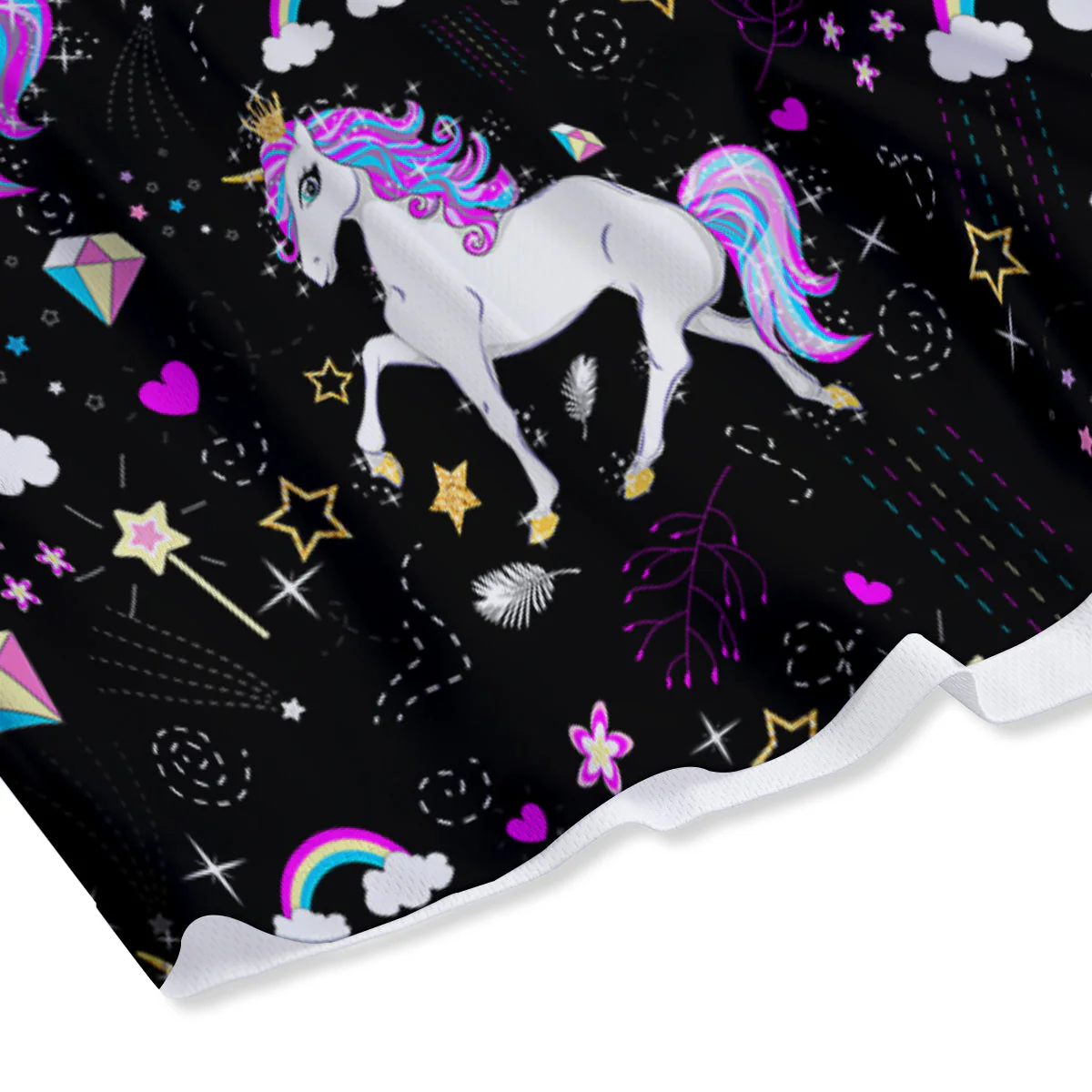 Cartoon Unicorn Dream Print Pattern Mesh Shorts - Image 4