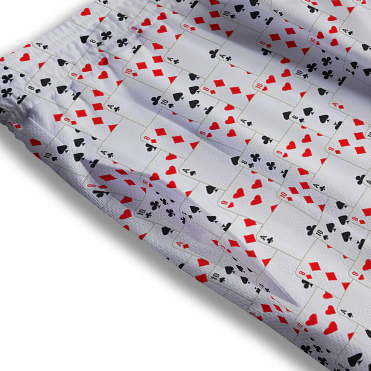 Casino Card Cartoon Print Pattern Mesh Shorts - Image 3