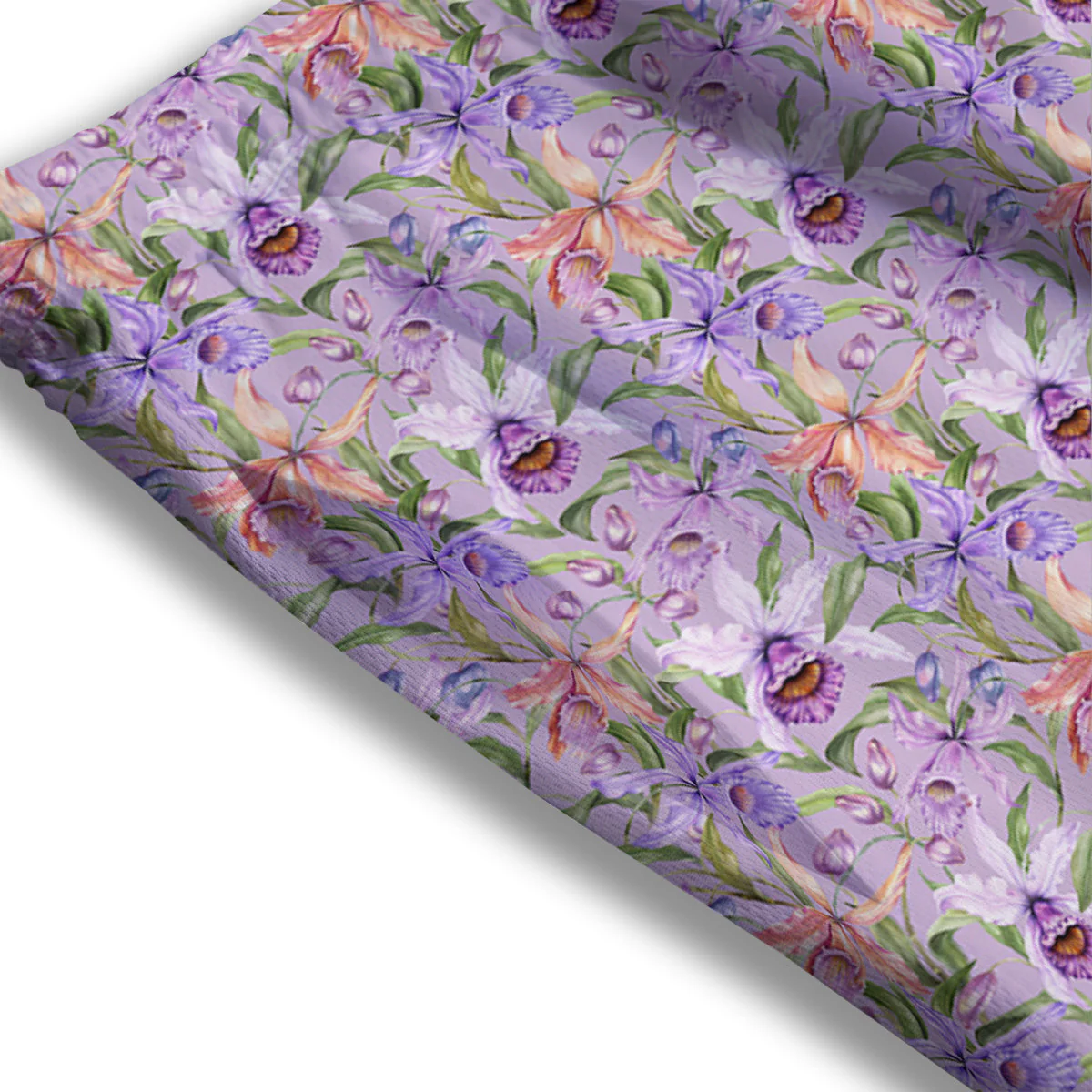 Cattleya Colorful Watercolor Print Mesh Shorts - Image 3