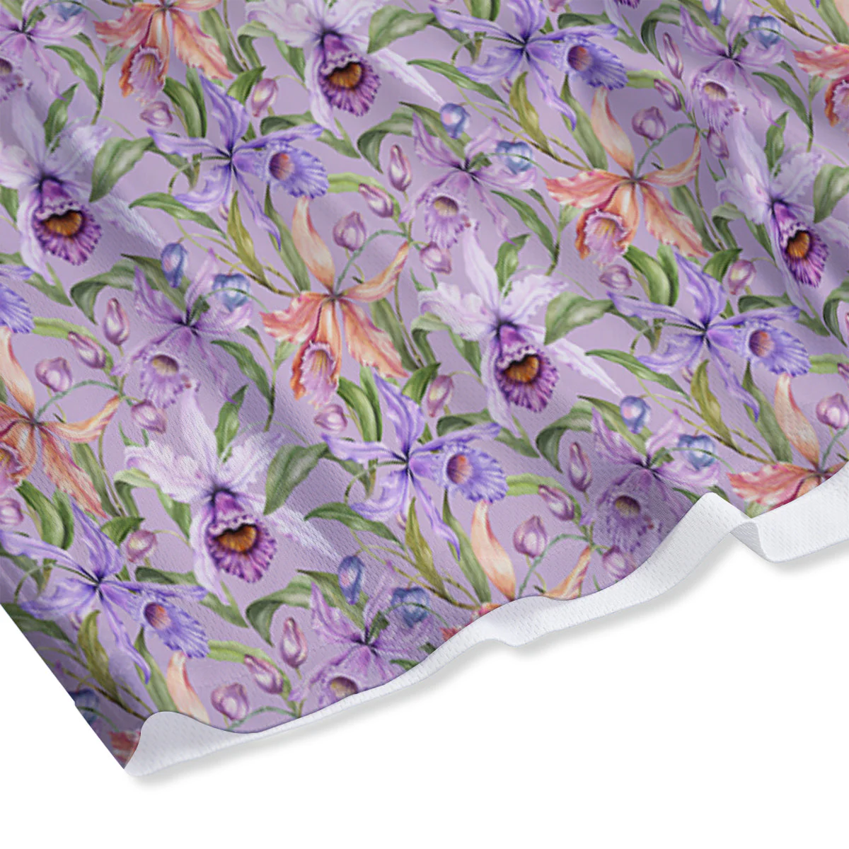 Cattleya Colorful Watercolor Print Mesh Shorts - Image 4