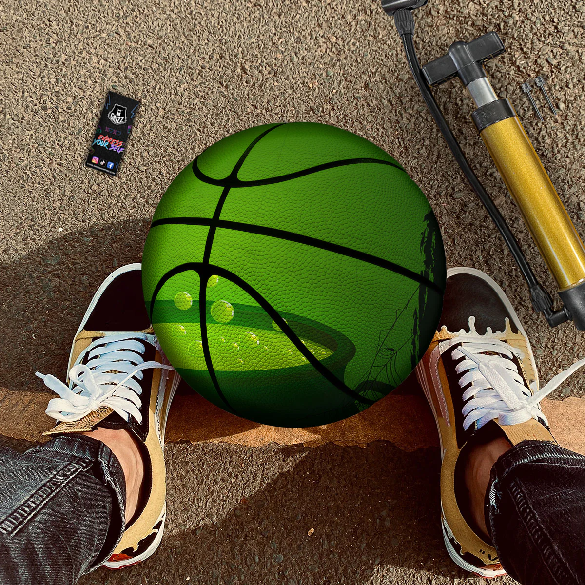 Cauldron And Witch Halloween Print Basketball - Image 2