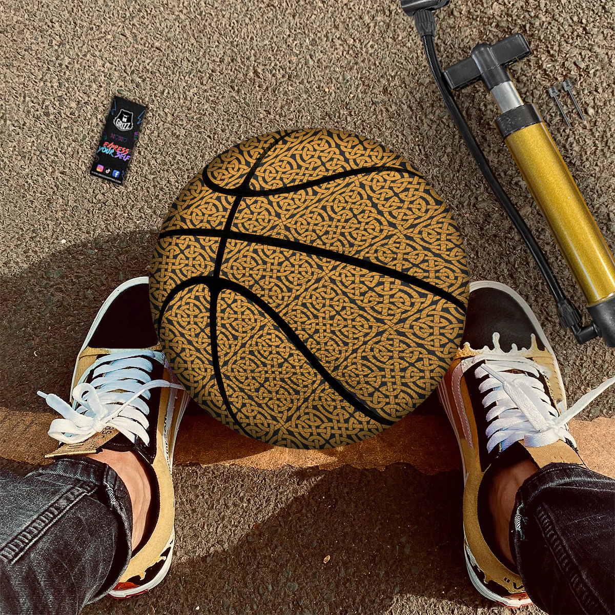 Celtic Knot Print Pattern Basketball - Image 2