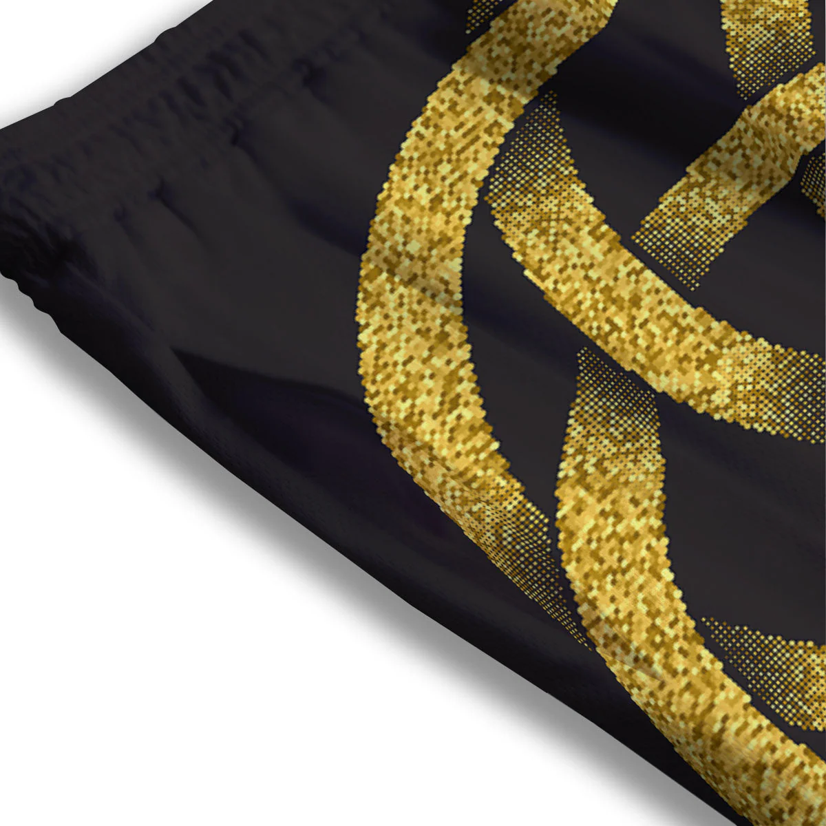 Celtic Knot Symbol Gold Circle Print Mesh Shorts - Image 3