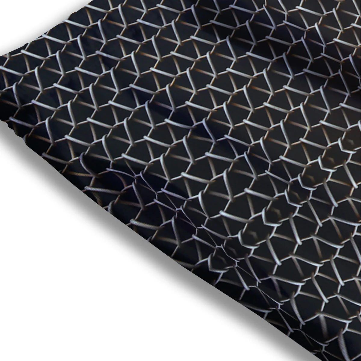 Chainmail Metal Print Pattern Mesh Shorts - Image 3