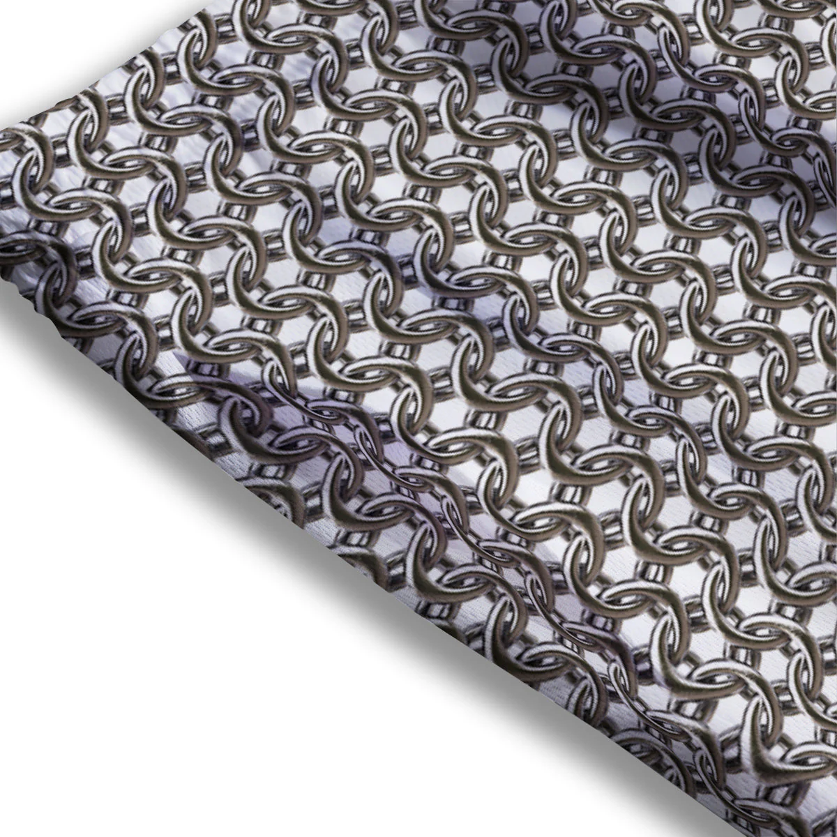 Chainmail Texture Print Mesh Shorts - Image 3