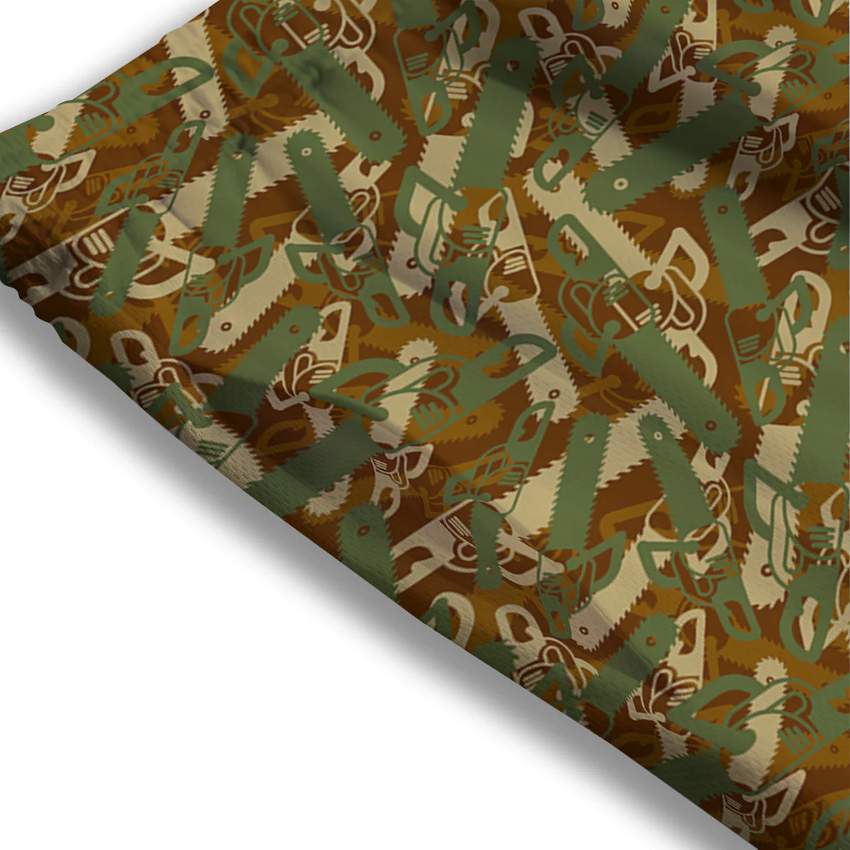 Chainsaw Camo Print Pattern Mesh Shorts - Image 3