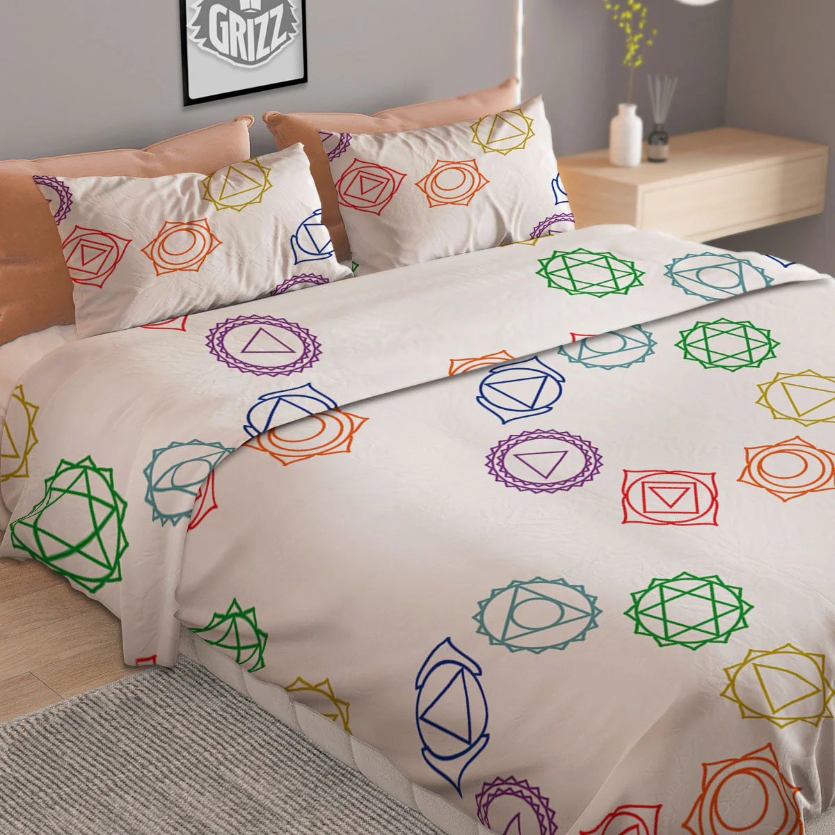 Chakra Manipura Print Pattern Duvet Cover Bedding Set - Image 2