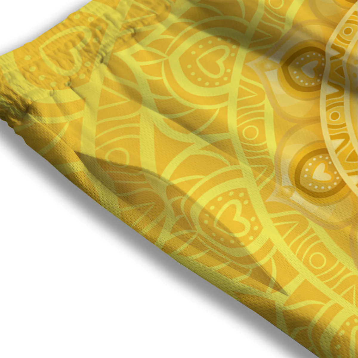 Chakra Manipura Symbol Print Mesh Shorts - Image 3