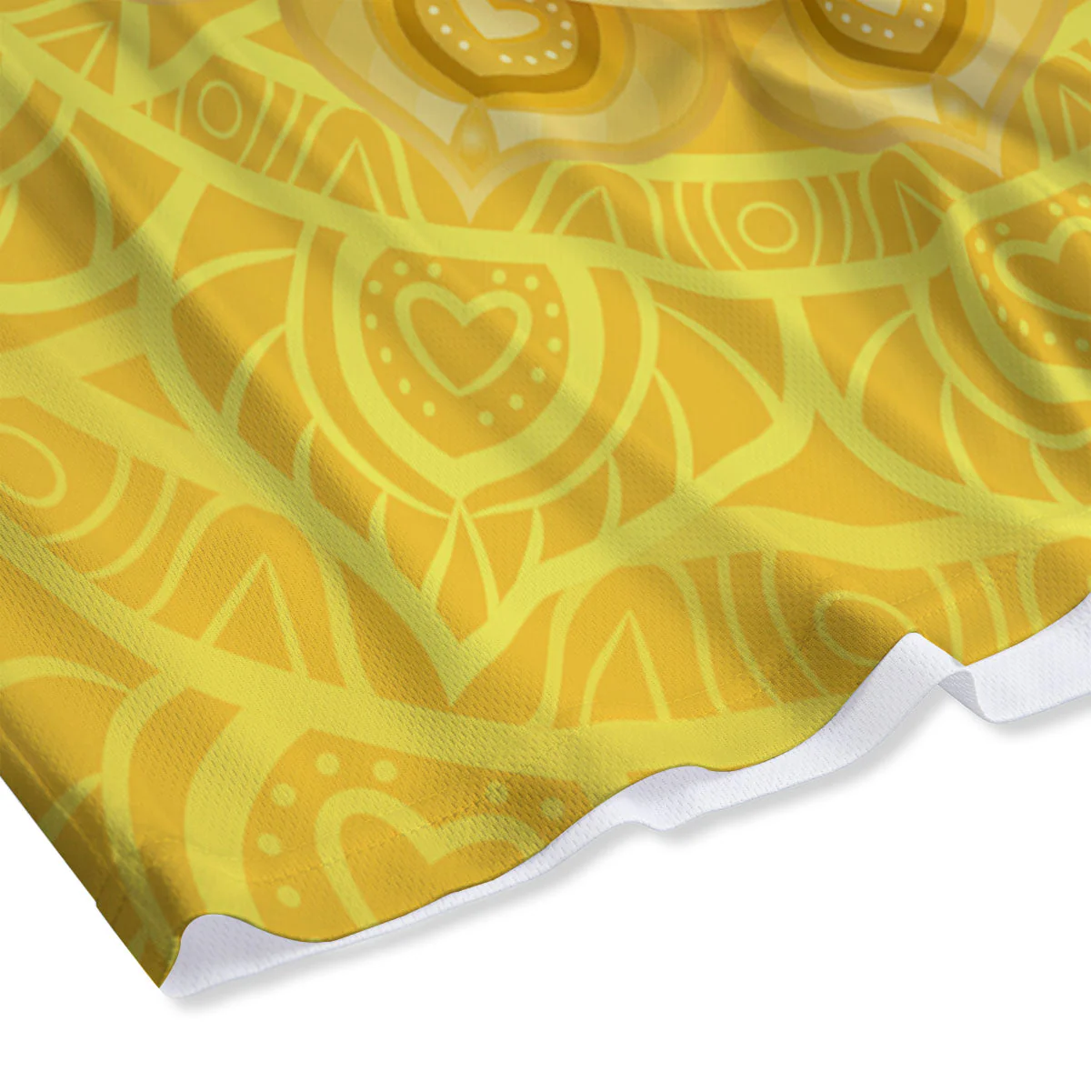 Chakra Manipura Symbol Print Mesh Shorts - Image 4