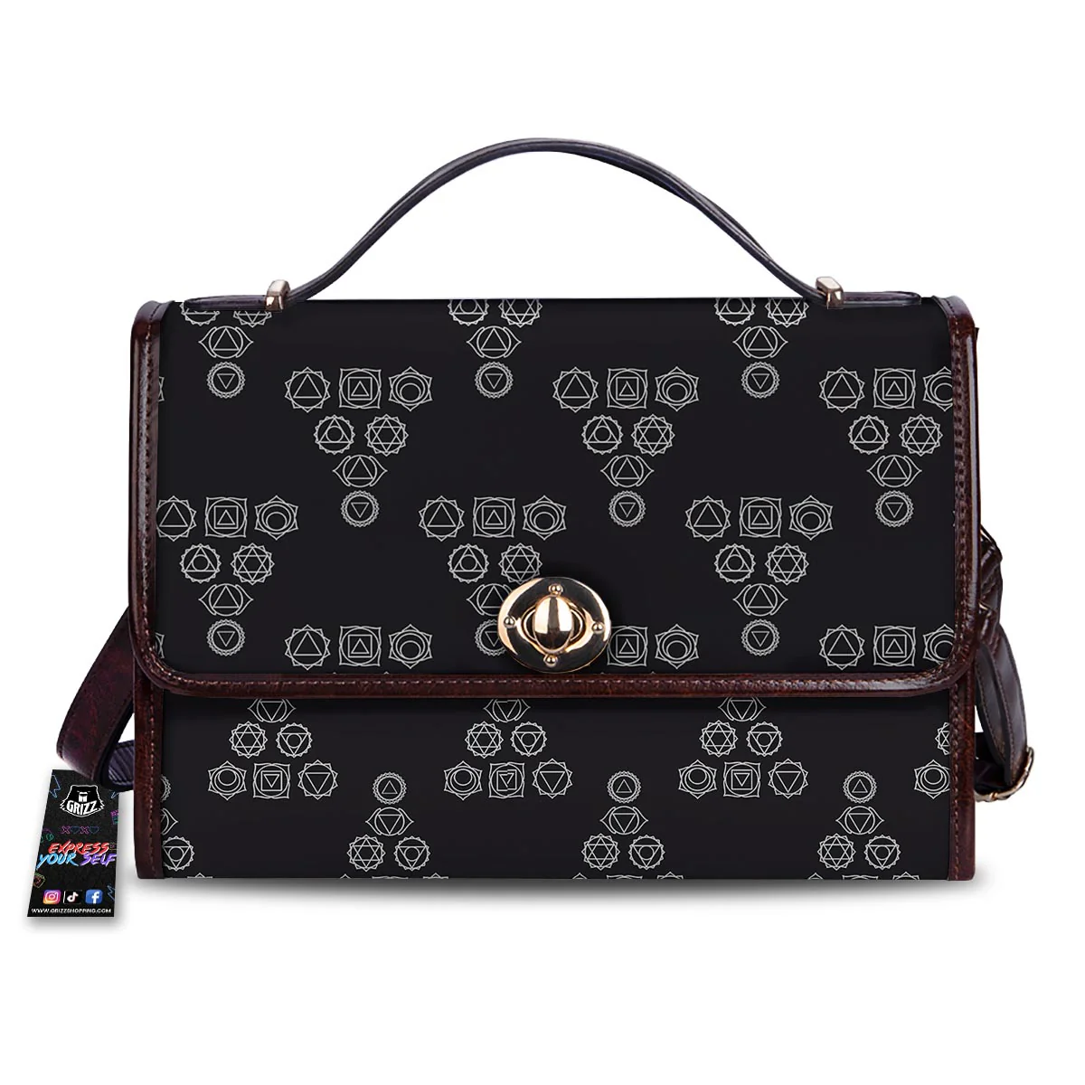 Chakra Sahasrara Print Pattern Women's Satchel Bag