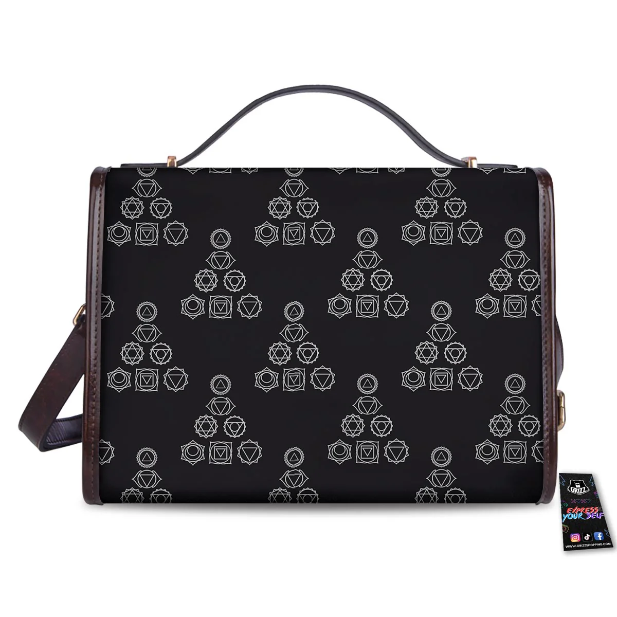 Chakra Sahasrara Print Pattern Women's Satchel Bag - Image 2