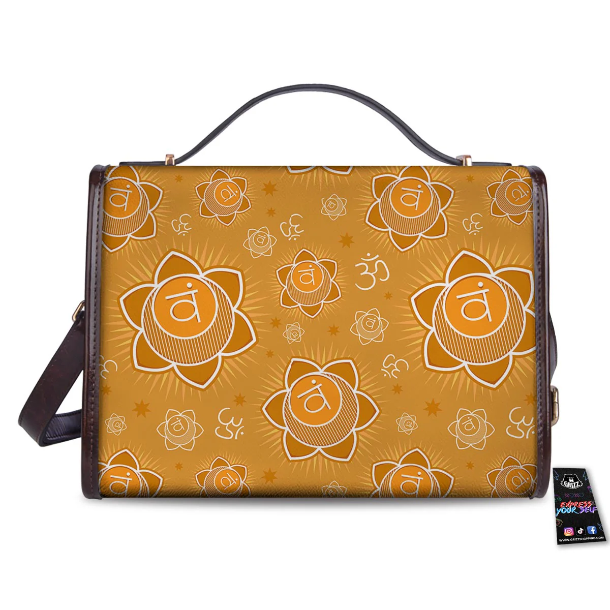 Chakra Swadhisthana Print Pattern Women's Satchel Bag - Image 2