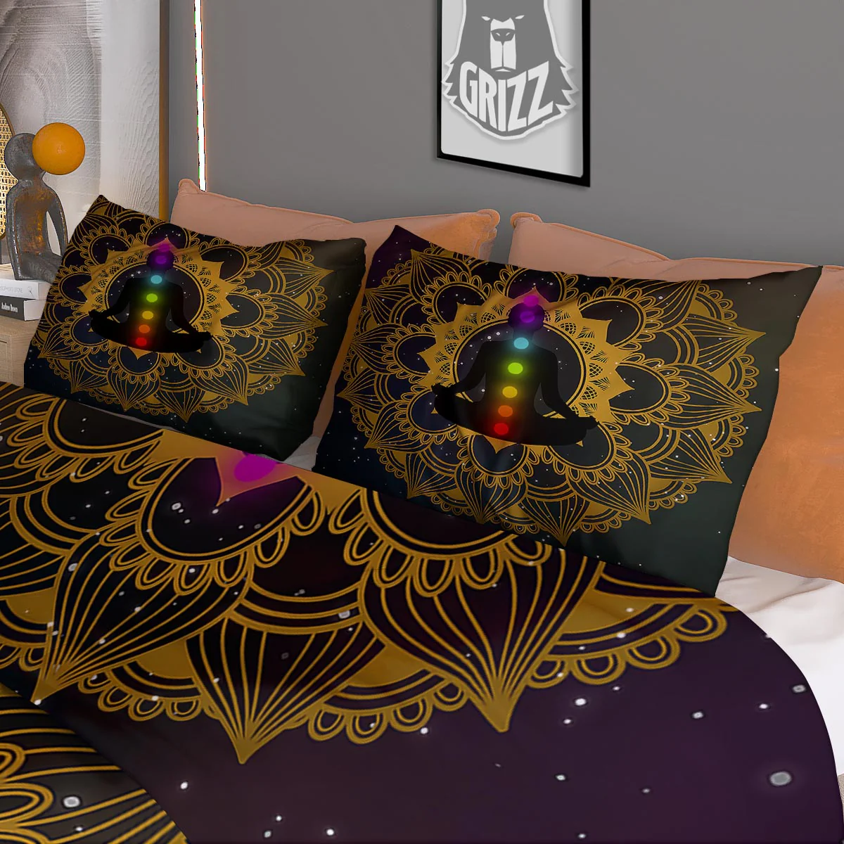 Chakras The Seven Print Duvet Cover Bedding Set - Image 3
