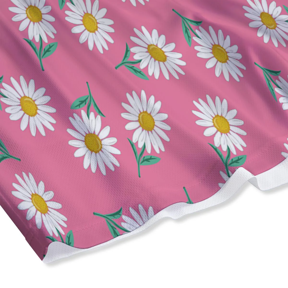 Chamomile Sunflower Print Pattern Mesh Shorts - Image 4
