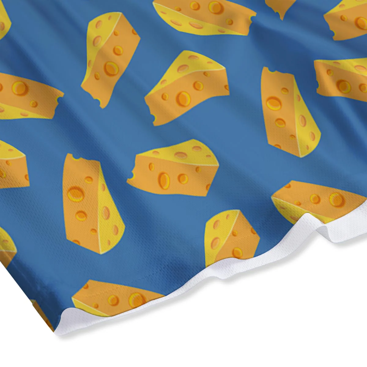 Cheese Slice Print Pattern Mesh Shorts - Image 4