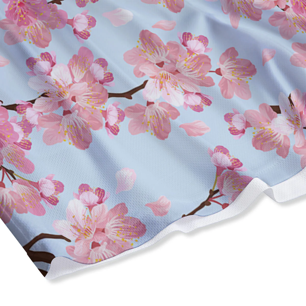 Cherry Blossom Tree Japanese Print Pattern Mesh Shorts - Image 4