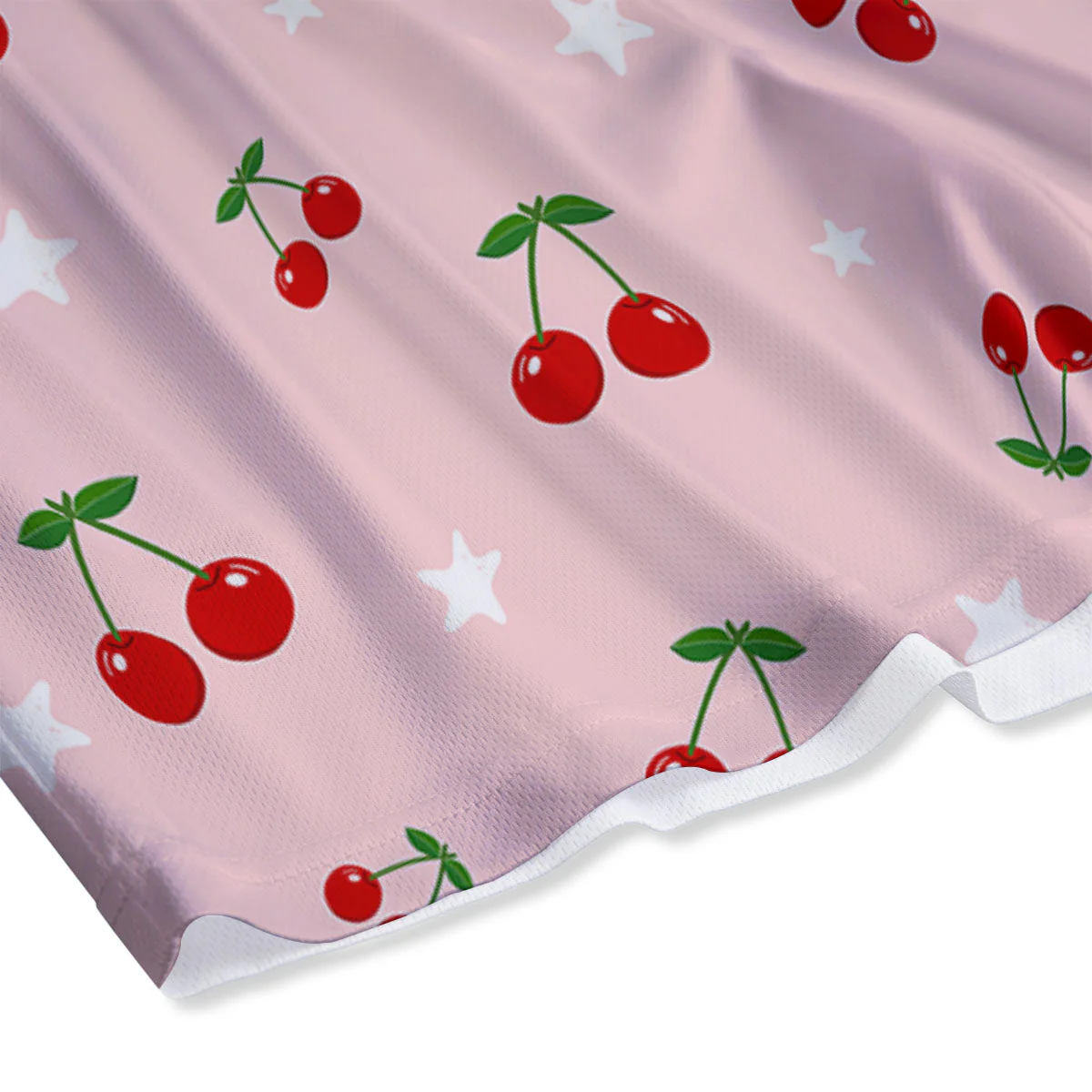 Cherry Pink Print Pattern Mesh Shorts - Image 4