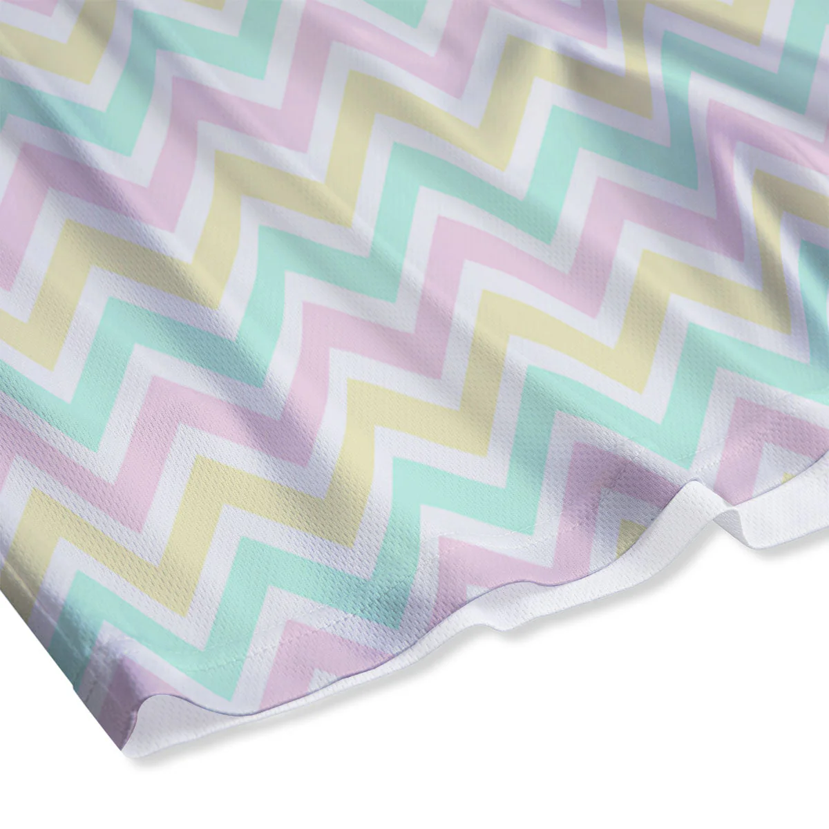 Chevron Pastel Print Pattern Mesh Shorts - Image 4