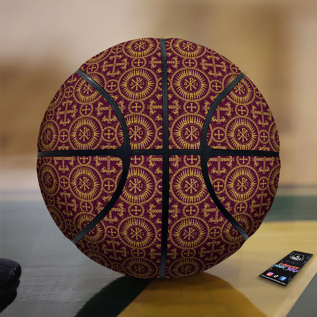 Chi Rho Print Pattern Basketball