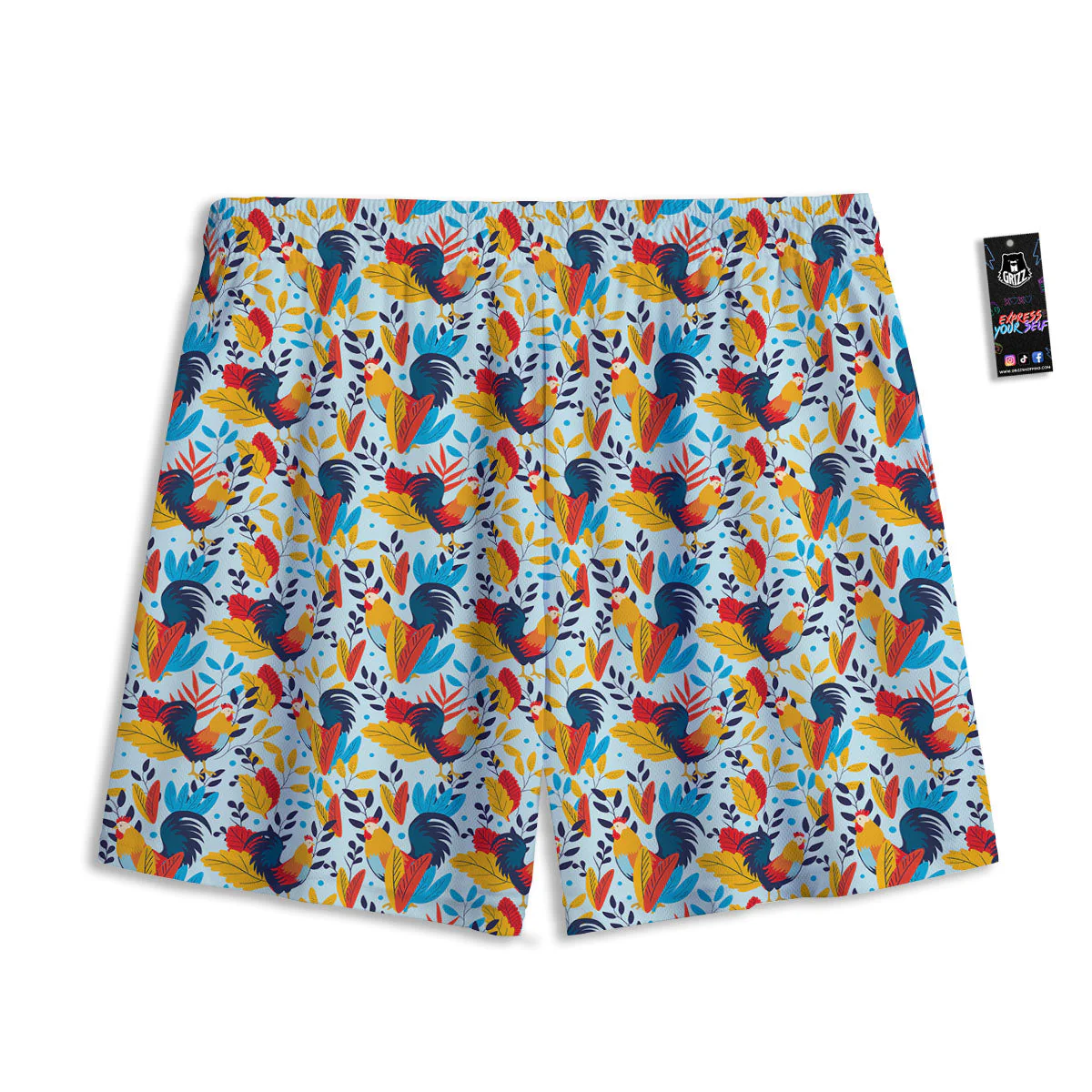 Chicken Exotic Print Pattern Mesh Shorts - Image 2