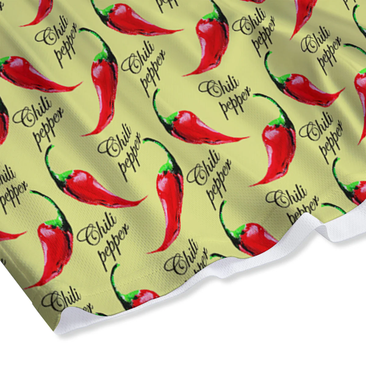 Chili Pepper Vintage Print Pattern Mesh Shorts - Image 4