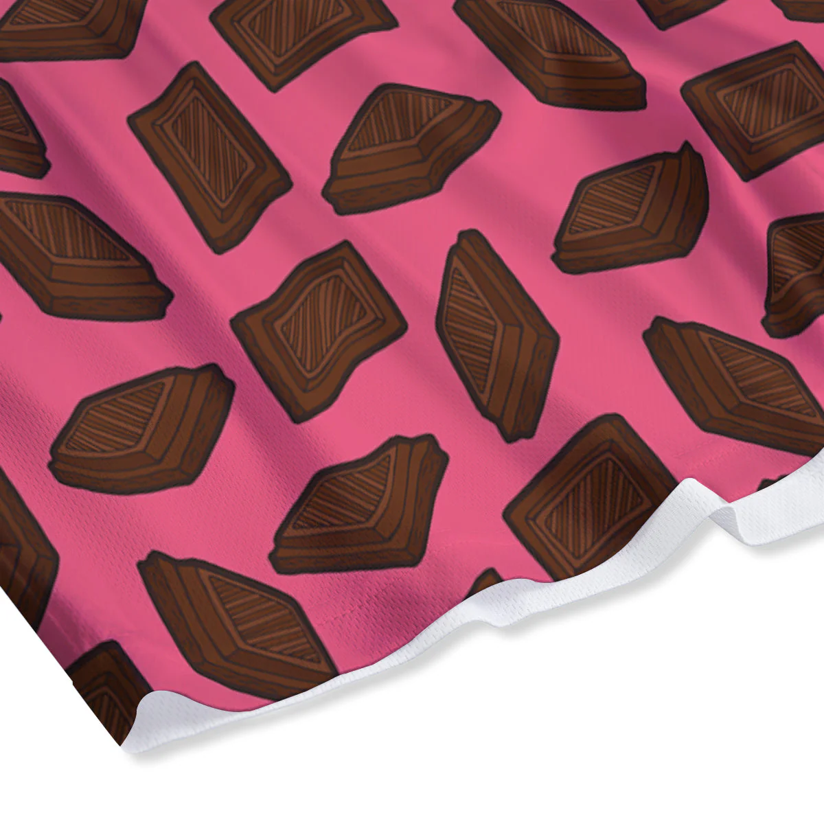 Chocolate And Pink Print Pattern Mesh Shorts - Image 4