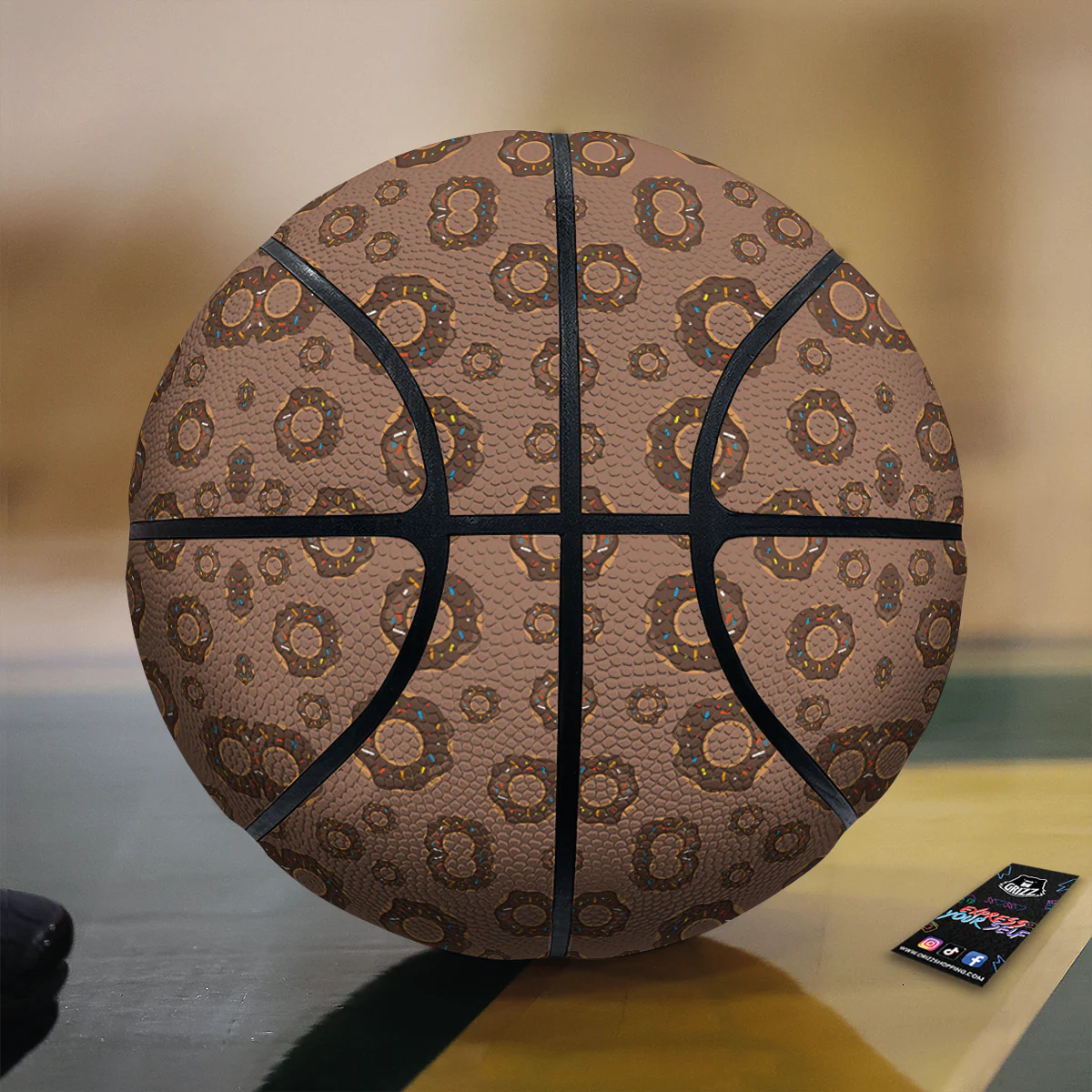Chocolate Donuts Print Pattern Basketball