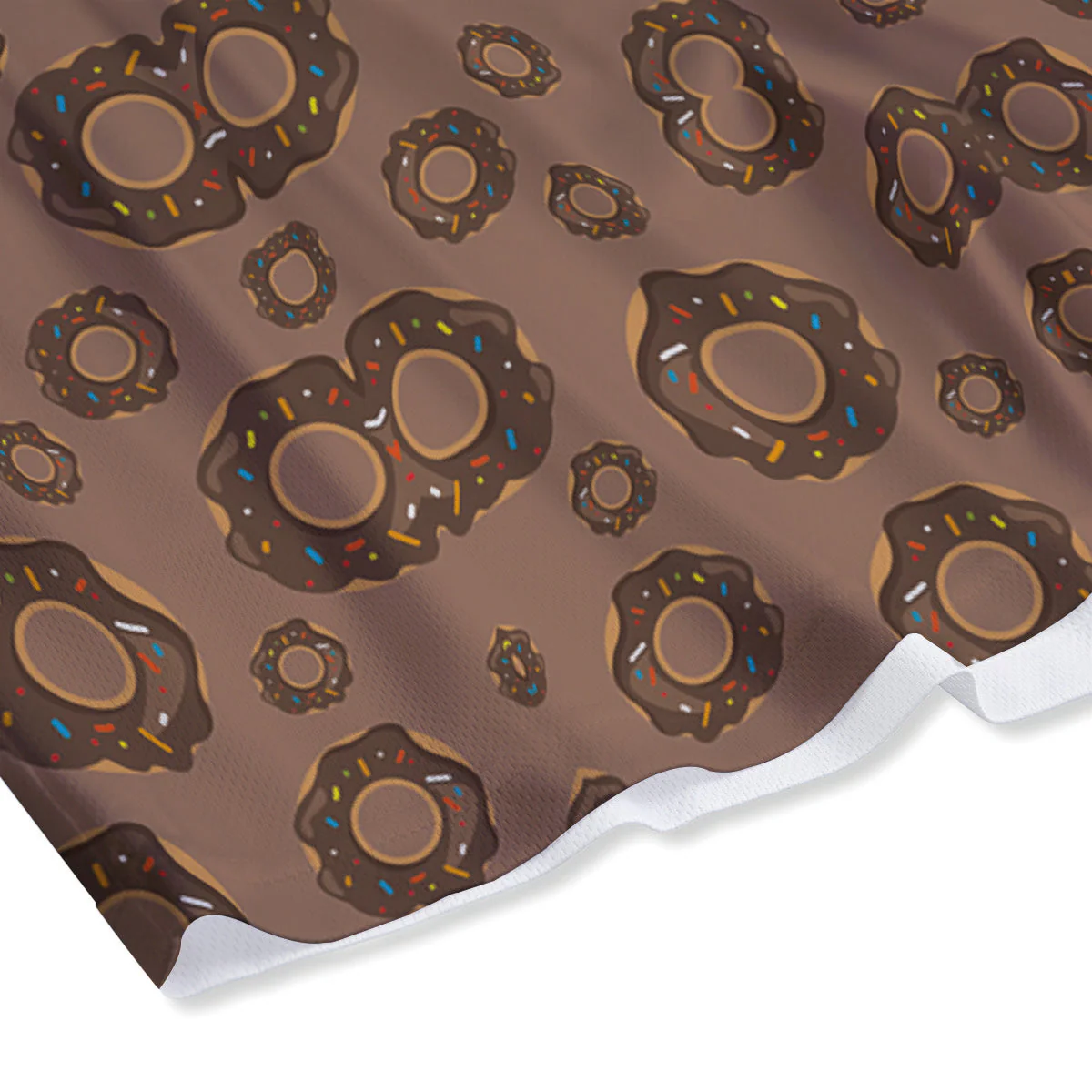 Chocolate Donuts Print Pattern Mesh Shorts - Image 4