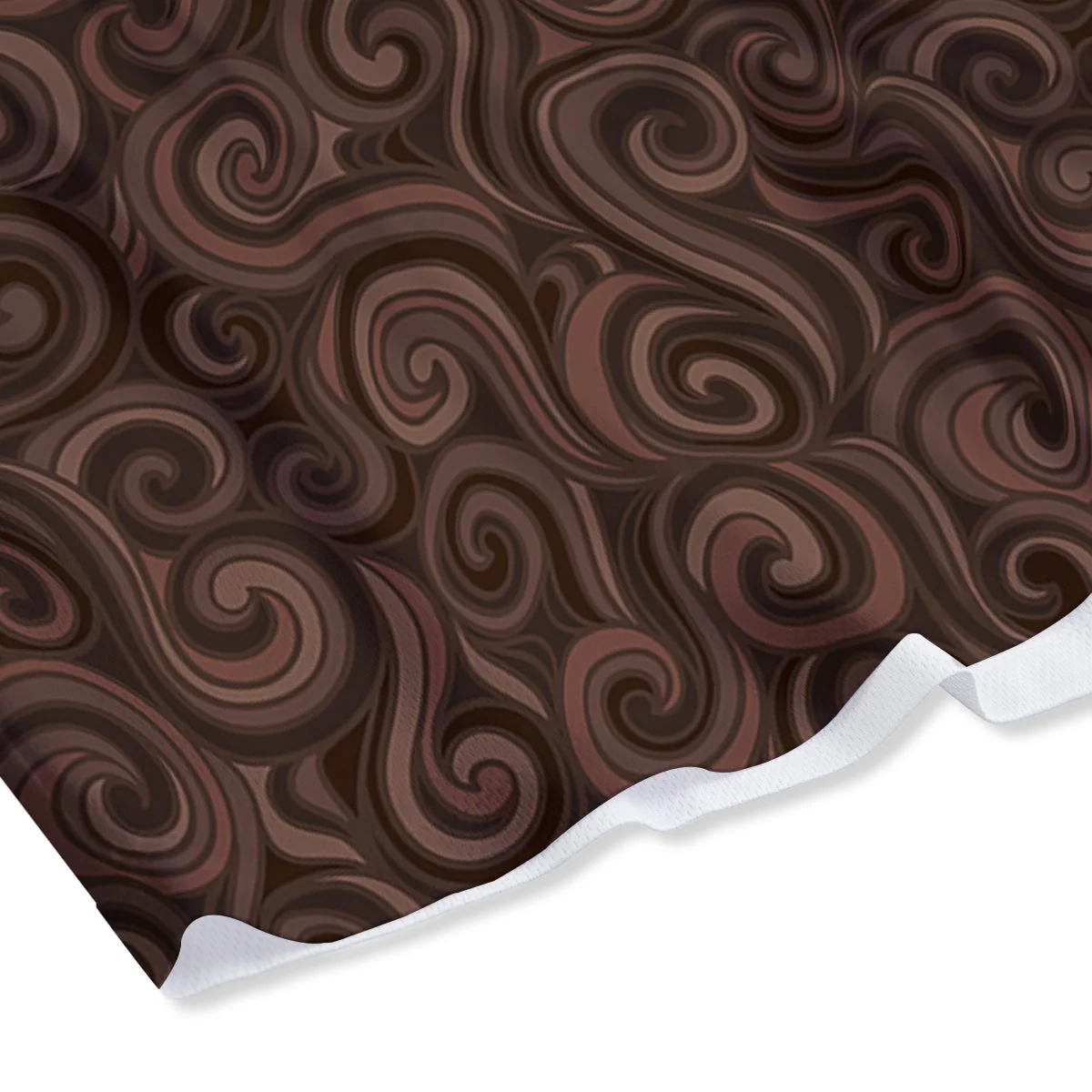 Chocolate Texture Brown Print Pattern Mesh Shorts - Image 4