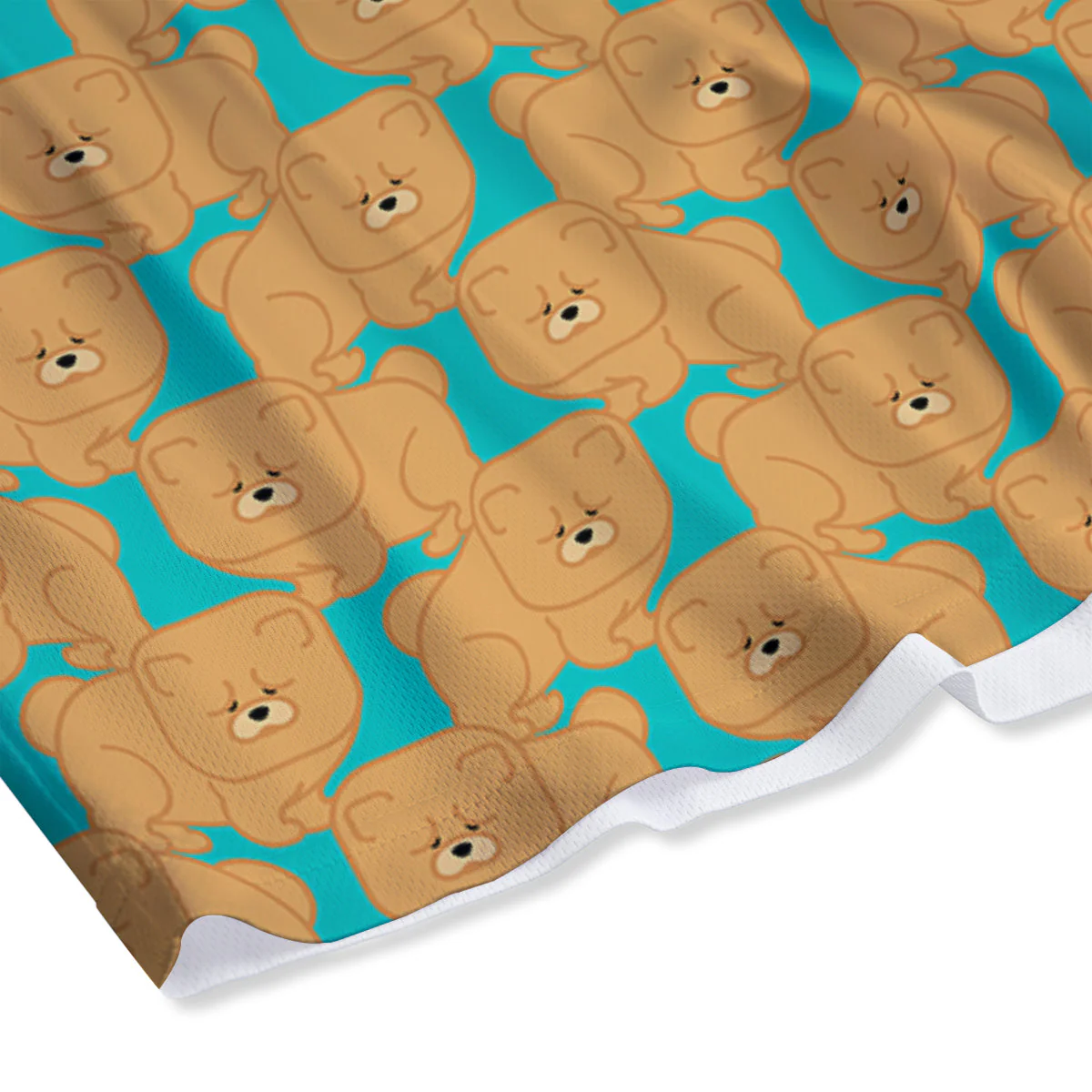 Chow chow And Blue Print Pattern Mesh Shorts - Image 4