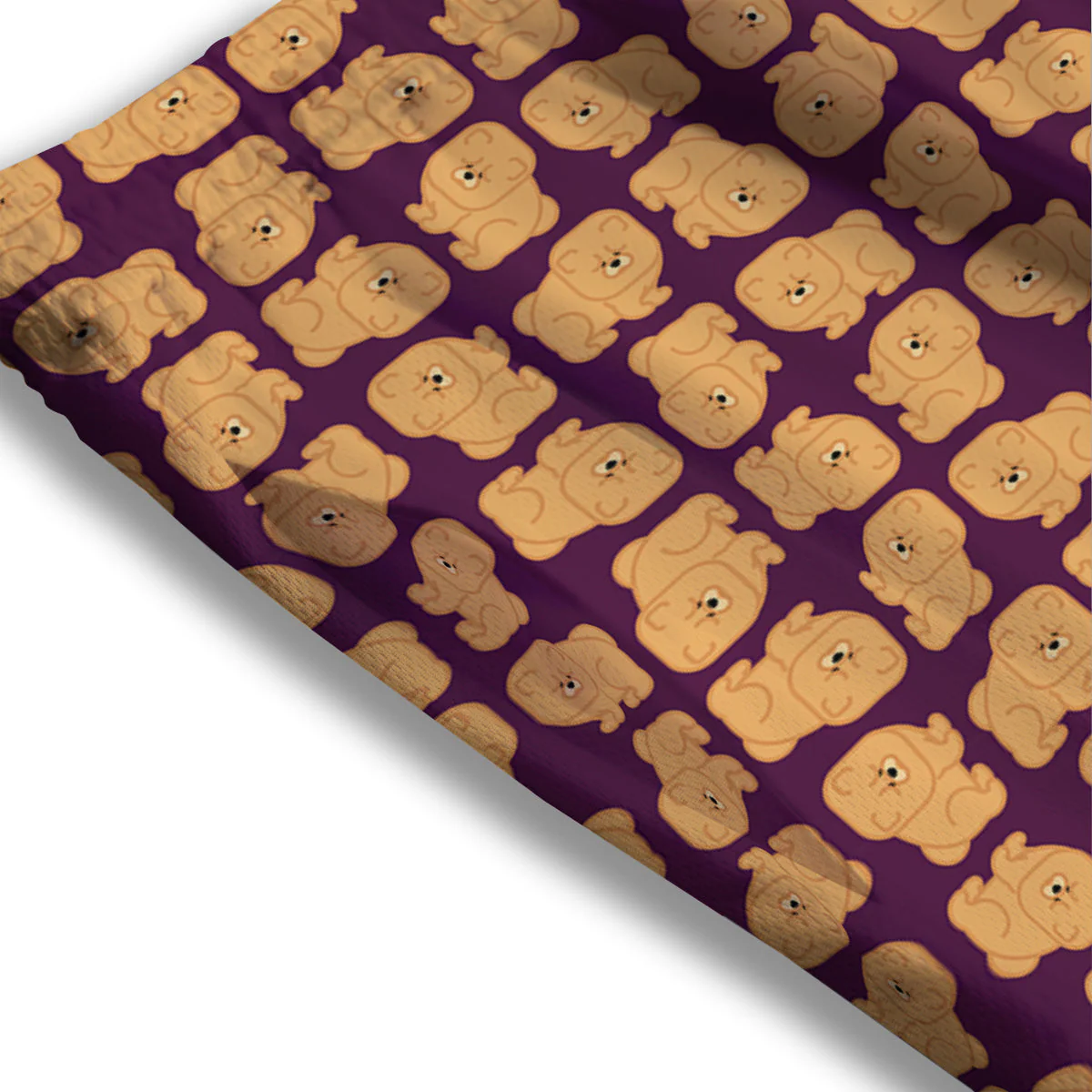 Chow chow And Purple Print Pattern Mesh Shorts - Image 3