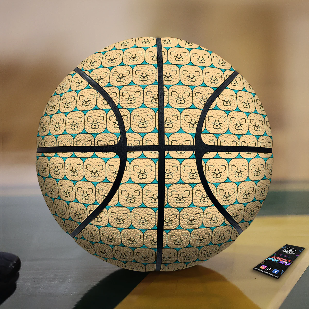 Chow chow Face Print Pattern Basketball