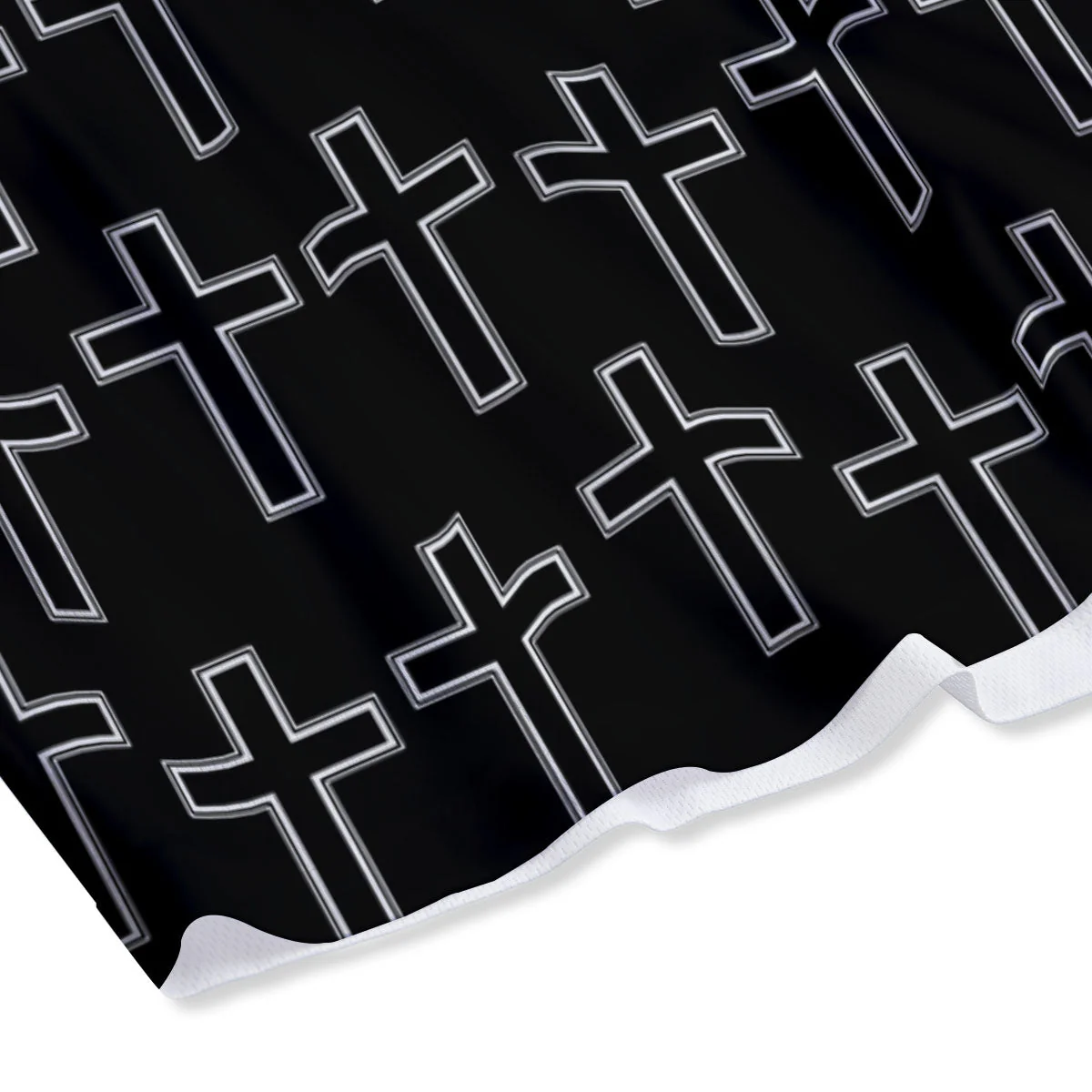 Christian Orthodox Print Pattern Mesh Shorts - Image 4