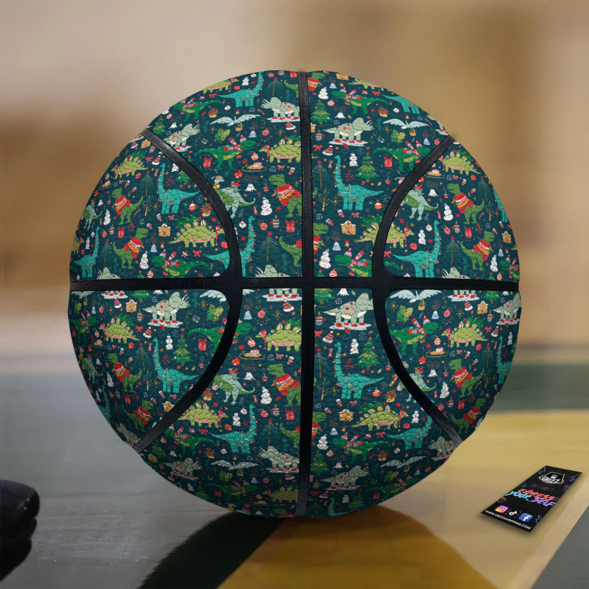 Christmas Animals Fun Print Pattern Basketball