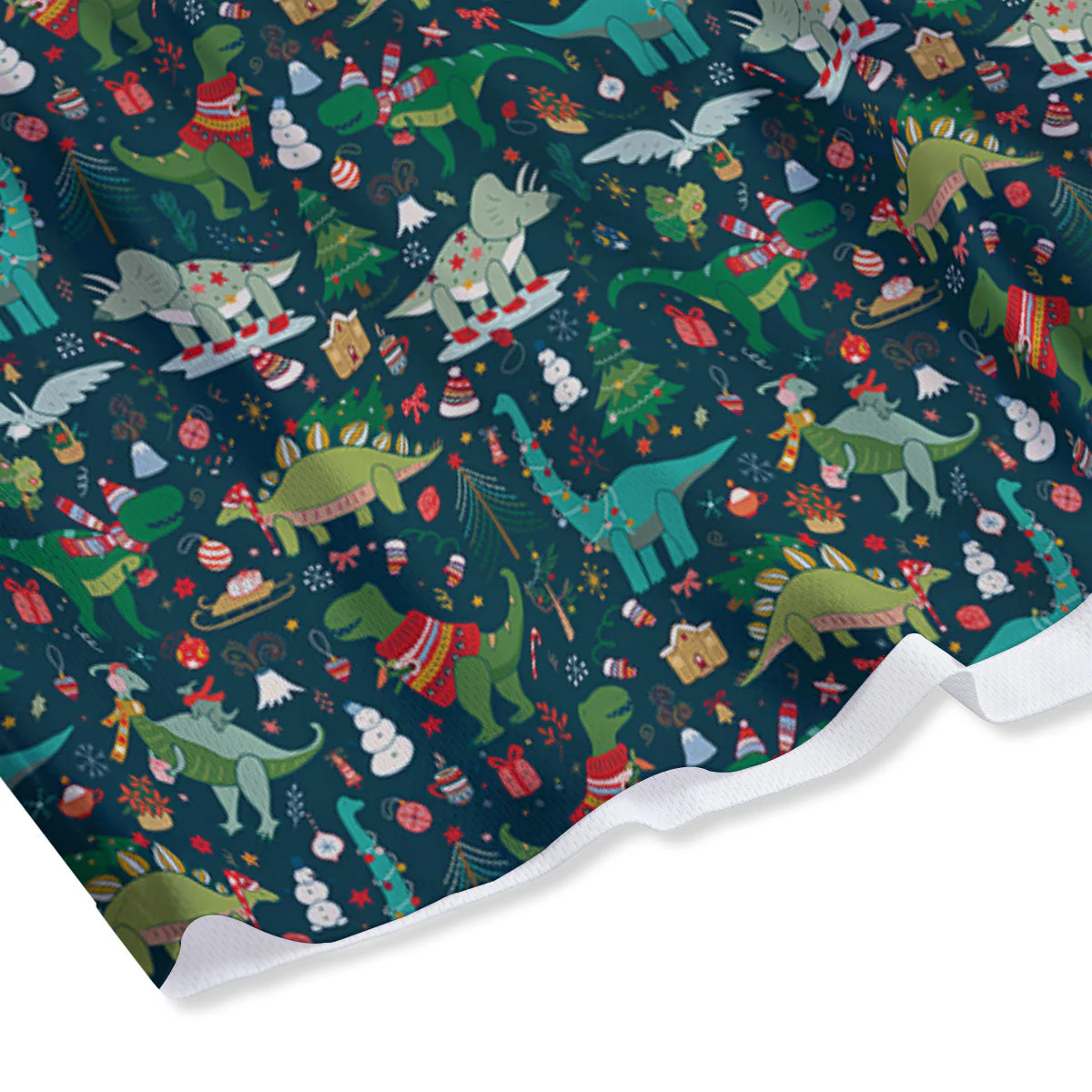 Christmas Animals Fun Print Pattern Mesh Shorts - Image 4