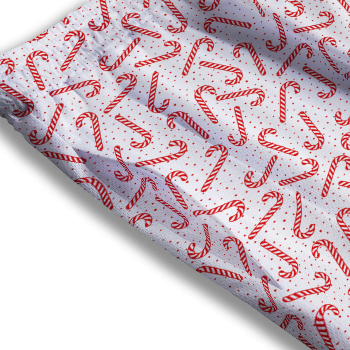 Christmas Candy Print Pattern Mesh Shorts - Image 3
