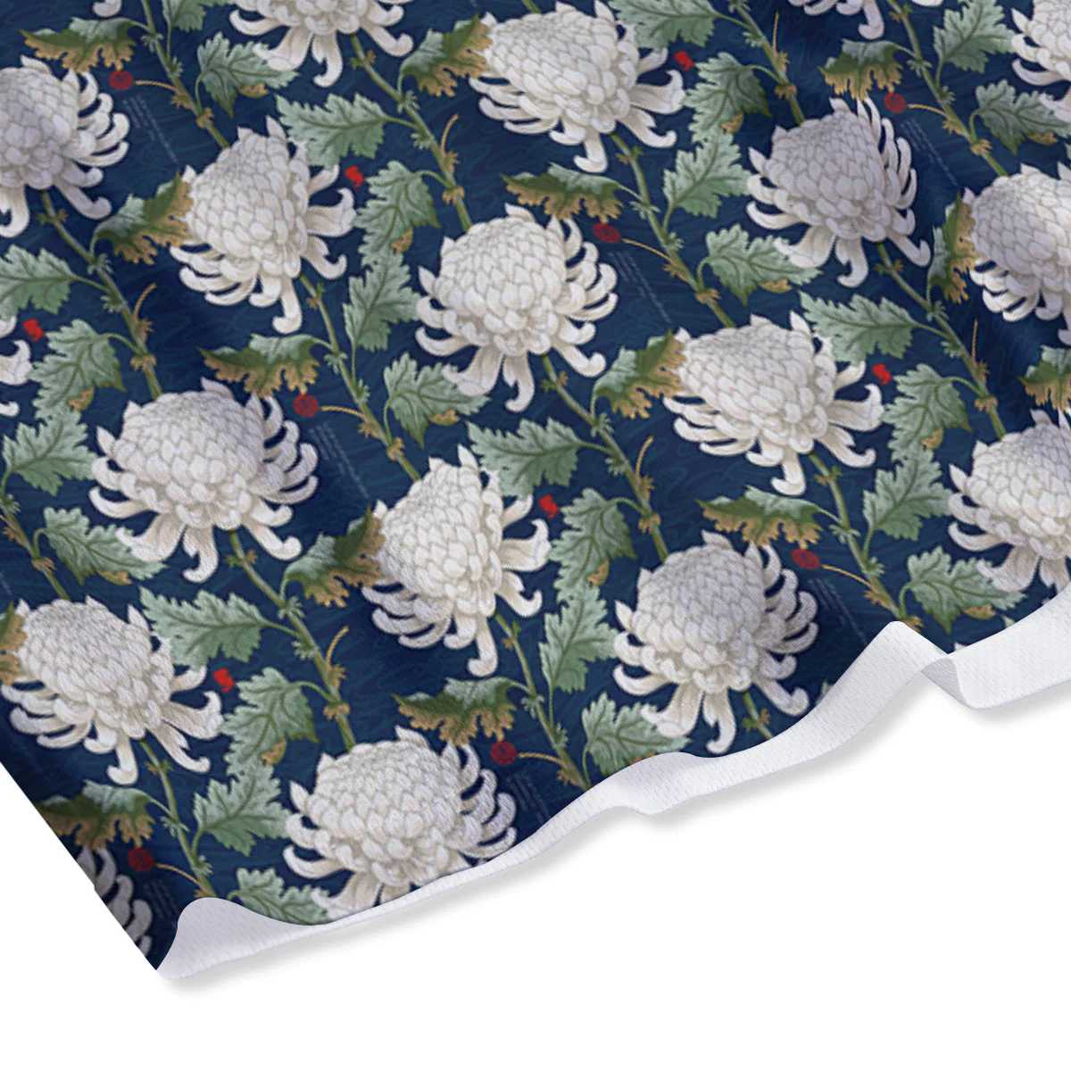 Chrysanthemum Flower Print Mesh Shorts - Image 4