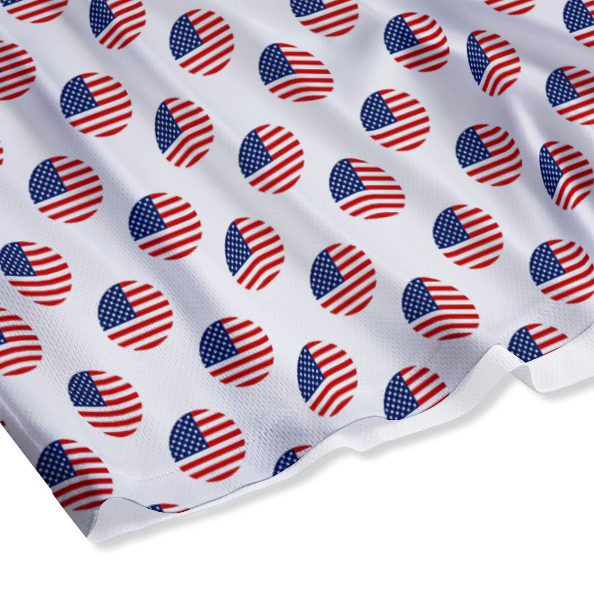 Circle Flag American Print Pattern Mesh Shorts - Image 4