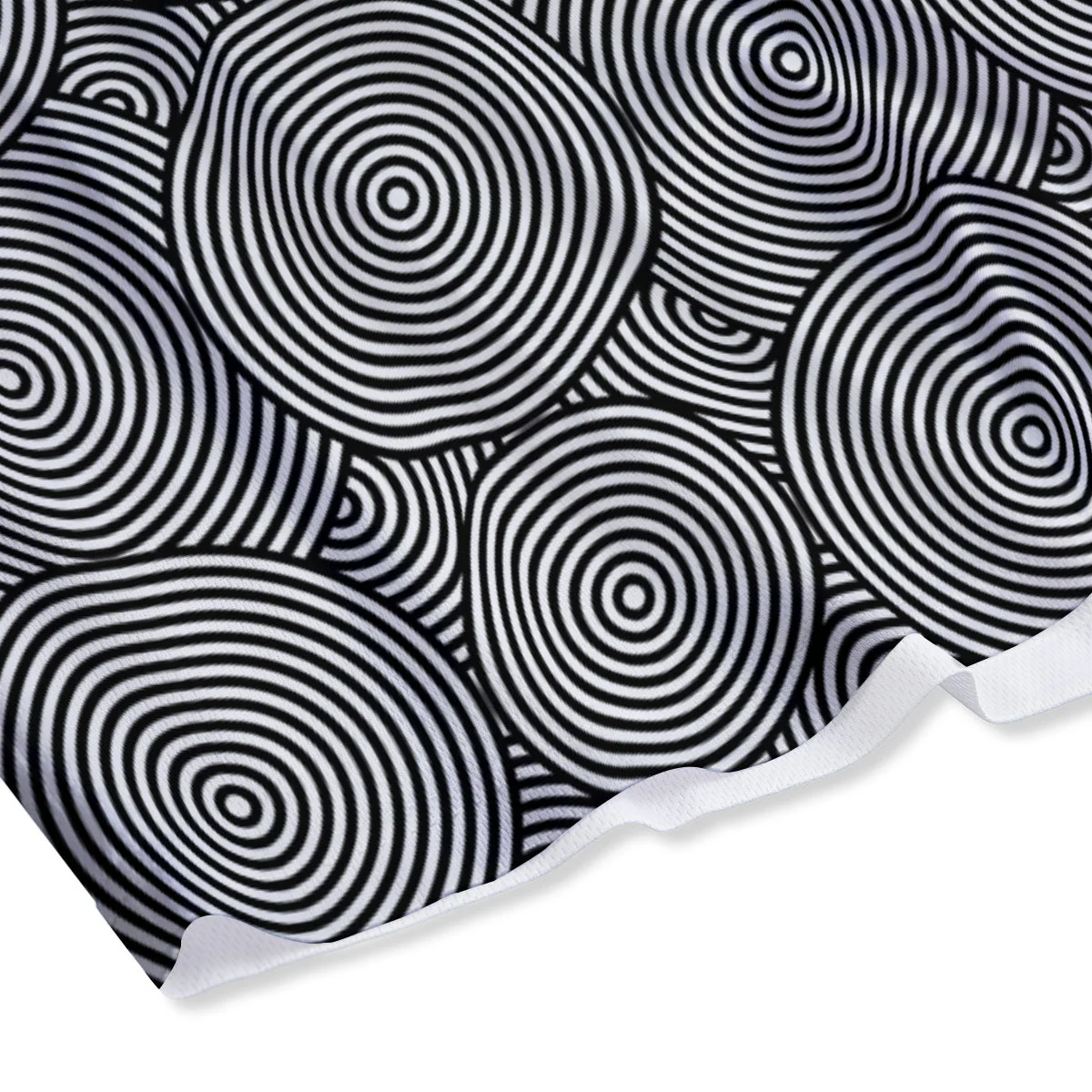 Circle Psychedelic Print Pattern Mesh Shorts - Image 4