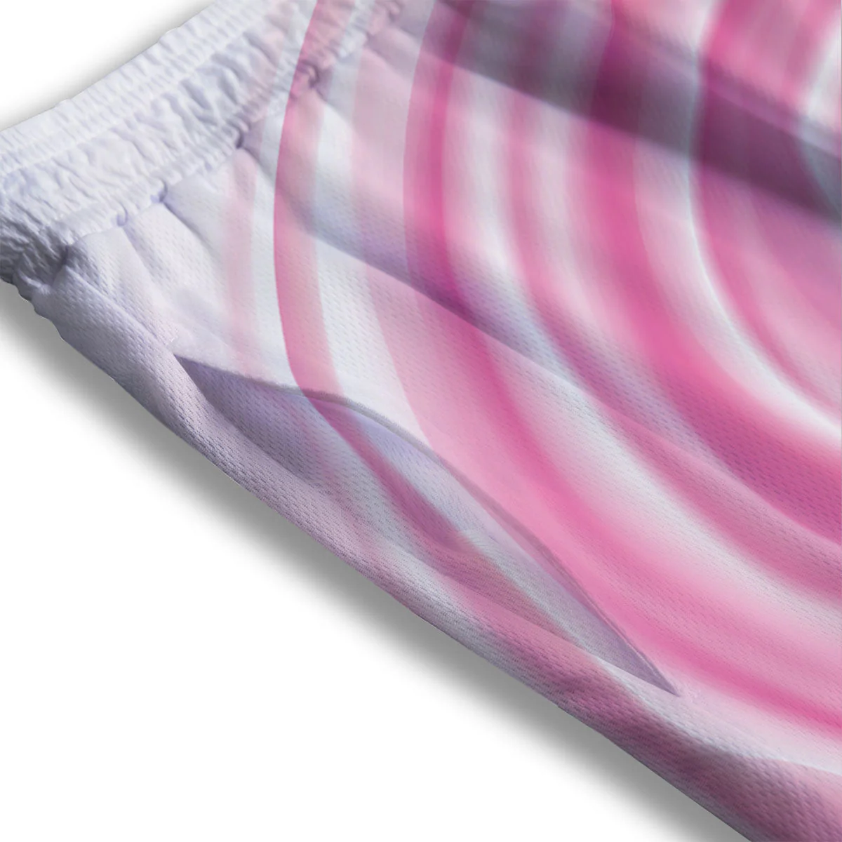 Circle Swirl Pink Print Mesh Shorts - Image 3