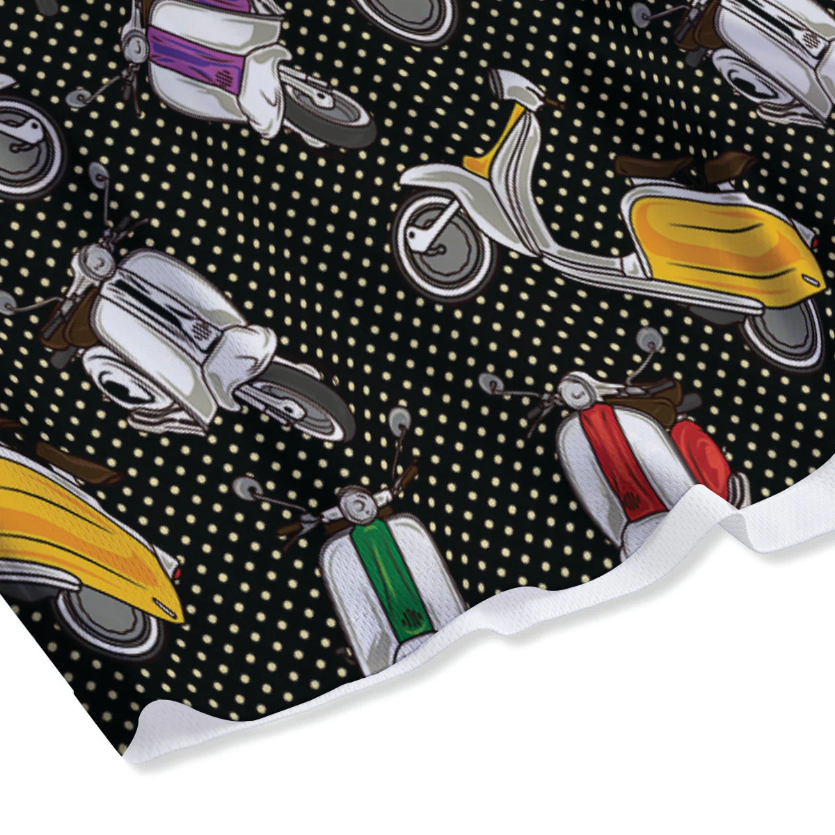 Classic Scooters Print Pattern Mesh Shorts - Image 4