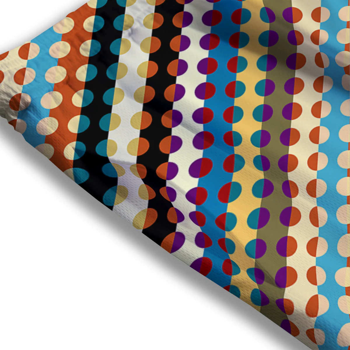 Classic Stripe Polka Dot Print Pattern Mesh Shorts - Image 3