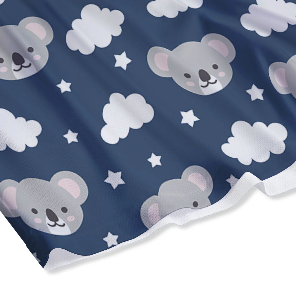 Cloud And Koala Bear Print Pattern Mesh Shorts - Image 4
